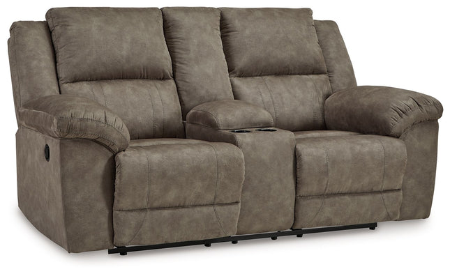 Laresview - Fossil - Dbl Reclining Loveseat With Console Signature Design by Ashley® 