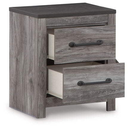 Bronyan - Dark Gray - Two Drawer Night Stand Signature Design by Ashley® 