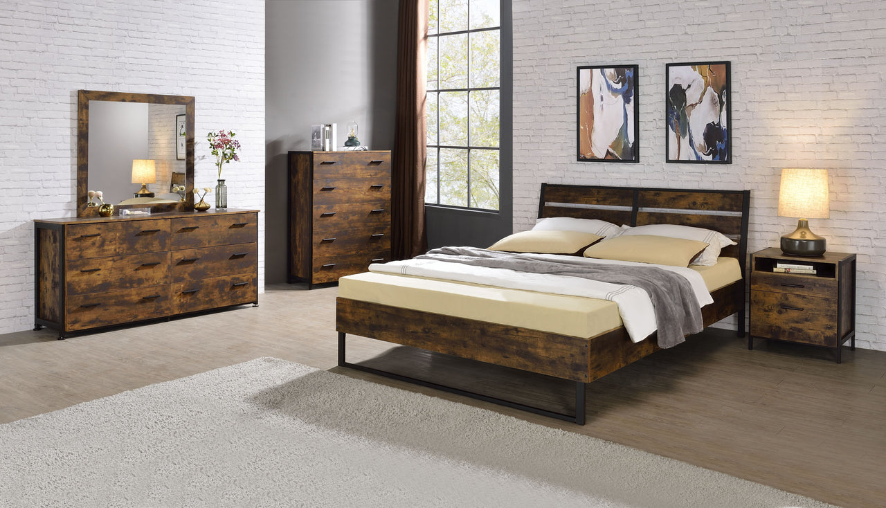 Juvanth - Chest - Rustic Oak & Black Finish ACME 