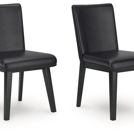 Jettaya - Black - Dining Upholstered Side Chair (Set of 2) Signature Design by Ashley® 