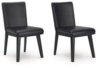Jettaya - Black - Dining Upholstered Side Chair (Set of 2) Signature Design by Ashley® 