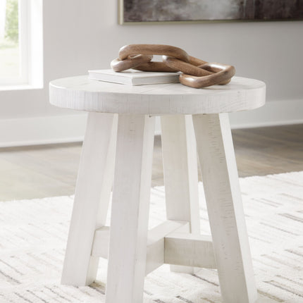 Jallison - Off White - Round End Table Signature Design by Ashley® 