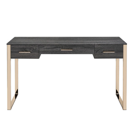 Perle - Vanity Desk - Champagne Gold & Black Finish ACME 