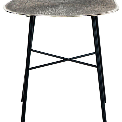 Laverford - Chrome / Black - Round End Table Signature Design by Ashley® 