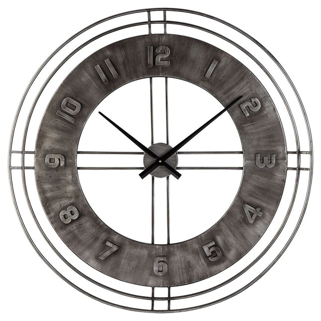 Ana - Antique Gray - Wall Clock Ashley Furniture 