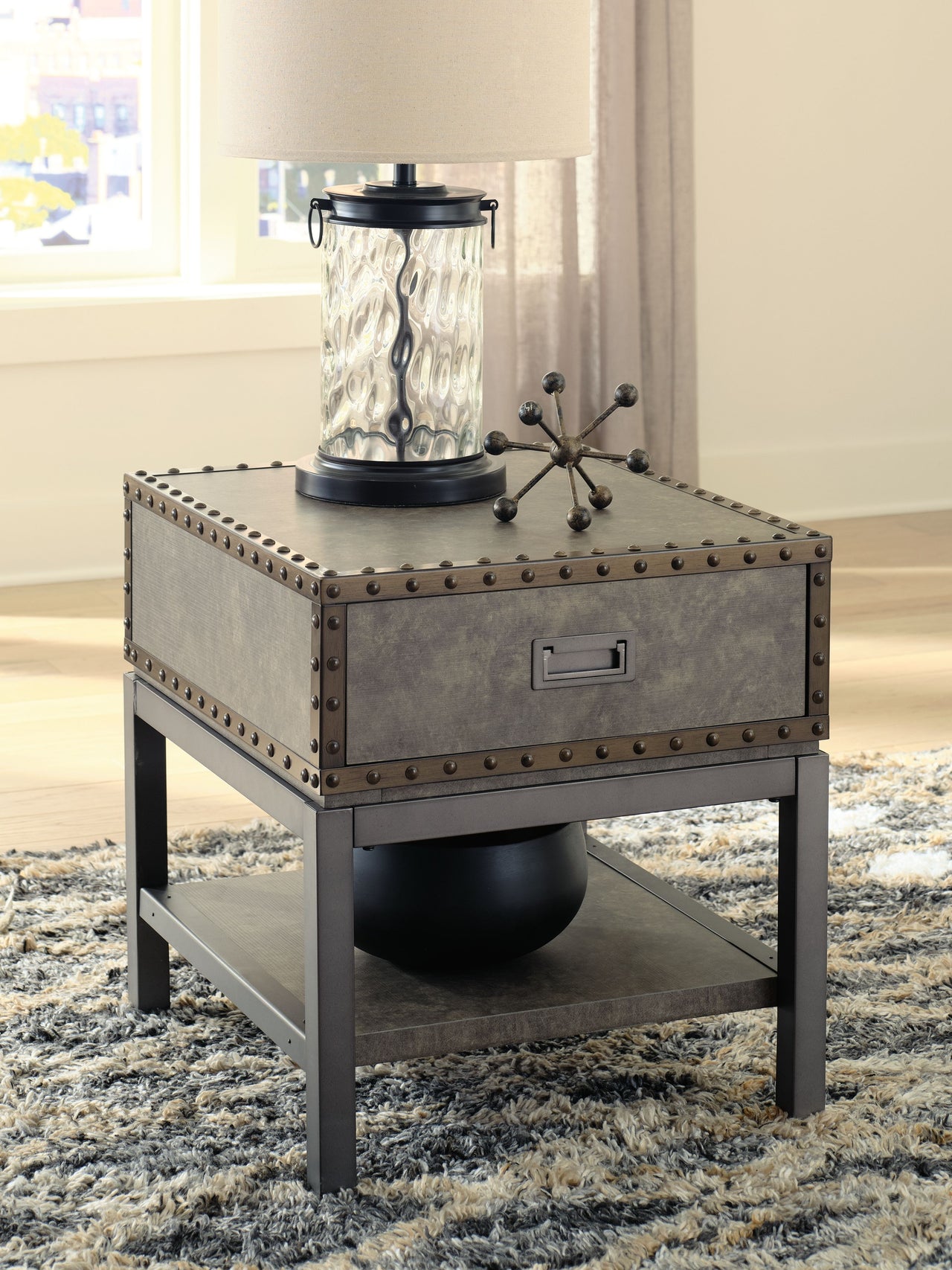 Derrylin - Brown - Rectangular End Table - Tony's Home Furnishings