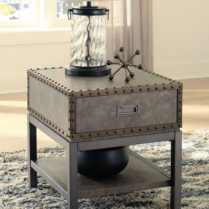 Derrylin - Brown - Rectangular End Table Signature Design by Ashley® 