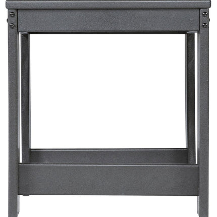 Amora - Charcoal Gray - Square End Table Signature Design by Ashley® 