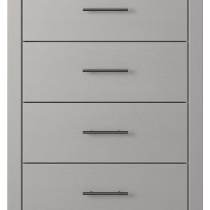 Cottonburg - Light Gray / White - Four Drawer Chest Ashley Furniture 