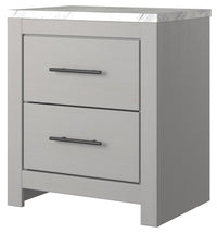 Thumbnail for Cottonburg - Light Gray / White - Two Drawer Night Stand - Tony's Home Furnishings