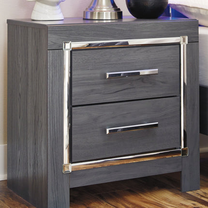 Lodanna - Gray - Two Drawer Night Stand Ashley Furniture 