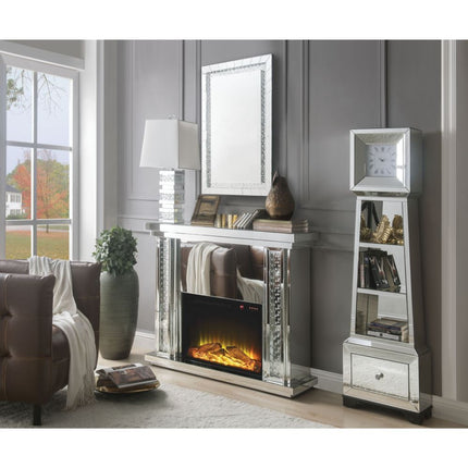 Nysa - Fireplace - Mirrored & Faux Crystals - 39" ACME 