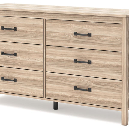 Battelle - Tan - Six Drawer Dresser Signature Design by Ashley® 