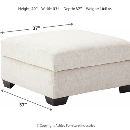 Cambri - Snow - Ottoman With Storage Ashley Furniture 