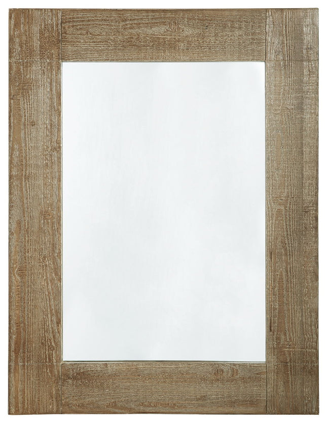 Waltleigh - Distressed Brown - Accent Mirror Ashley Furniture 