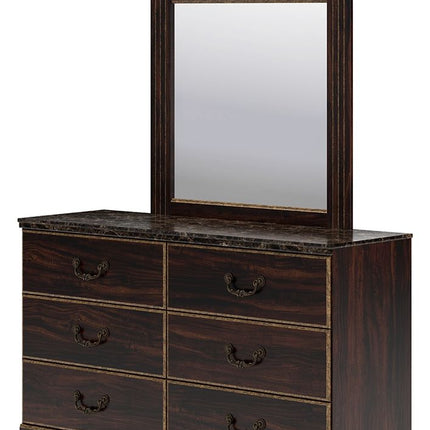 Glosmount - Two-tone - Dresser And Mirror Signature Design by Ashley® 