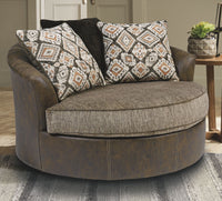 Thumbnail for Abalone - Chocolate - Oversized Swivel Accent Chair - Tony's Home Furnishings