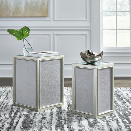 Traleena - Silver Finish - Nesting End Tables (Set of 2) Signature Design by Ashley® 