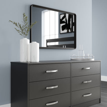 Finch - Black - Six Drawer Dresser - 29'' Height Signature Design by Ashley® 