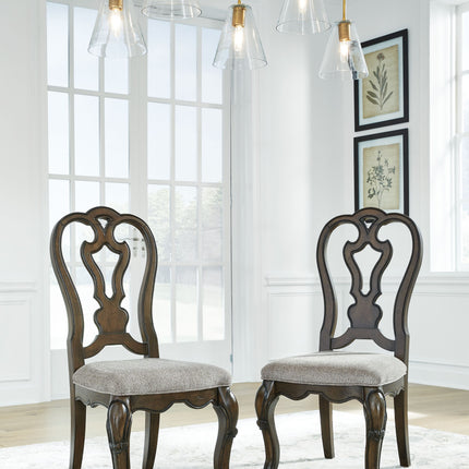 Maylee - Dark Brown - Dining Upholstered Side Chair (Set of 2) Signature Design by Ashley® 