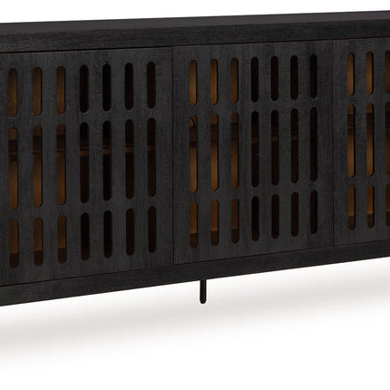 Vallisburg - Black / Natural - Accent Cabinet Signature Design by Ashley® 