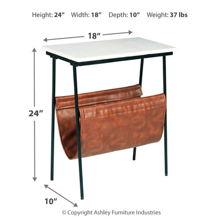 Etanbury - Brown / Black/white - Accent Table Ashley Furniture 