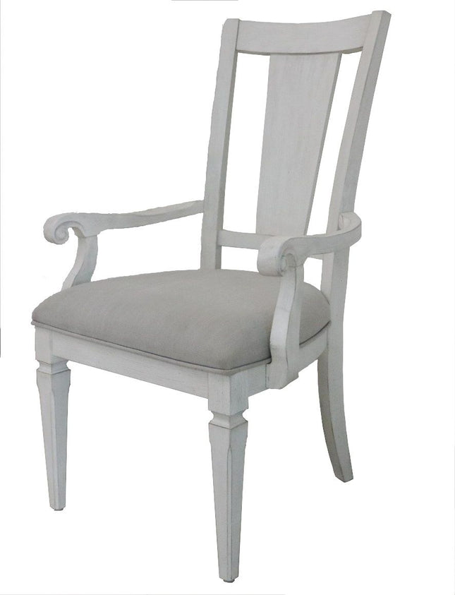 Katia - Arm Chair (Set of 2) - Light Gray & Weathered White - Tony's Home Furnishings