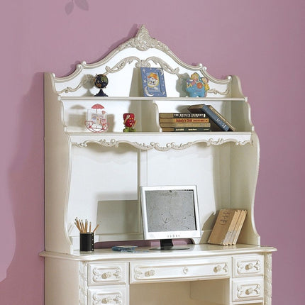 Pearl - Computer Desk Hutch - Pearl White - Tony's Home Furnishings