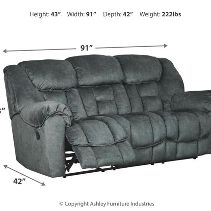 Capehorn - Granite - Reclining Sofa Ashley Furniture 