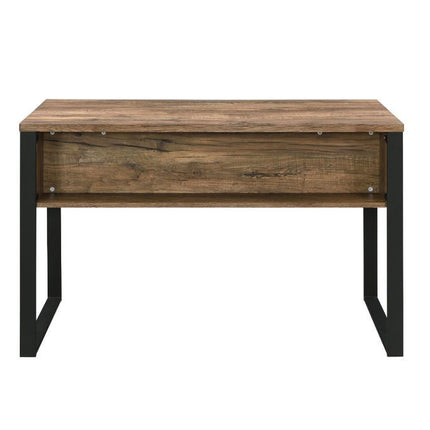 Aflo - Writing Desk - Weathered Oak & Black Finish ACME 