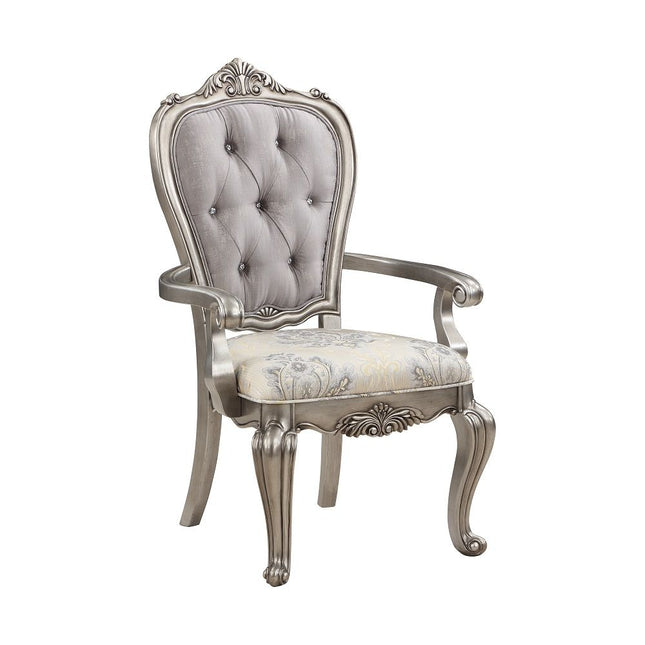 Ariadne - Arm Chair (Set of 2) - Velvet & Antique Platinum - Tony's Home Furnishings