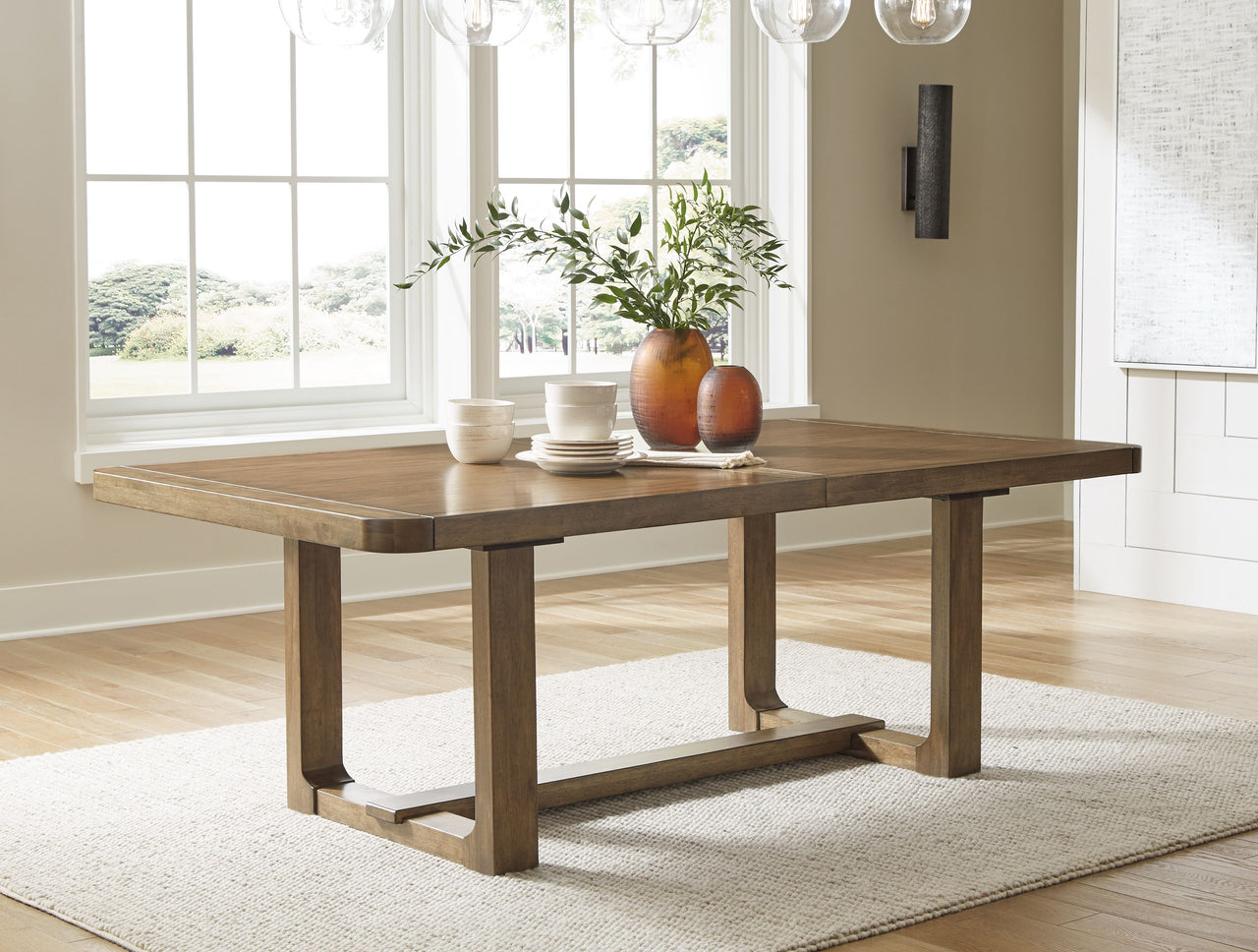 Cabalynn - Light Brown - Rectangular Dining Room Extension Table - Tony's Home Furnishings