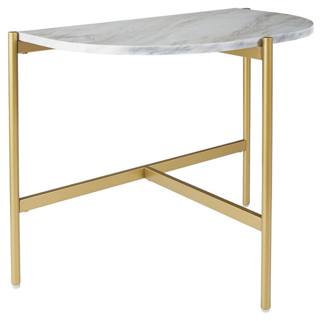 Wynora - White / Gold - Chair Side End Table Ashley Furniture 