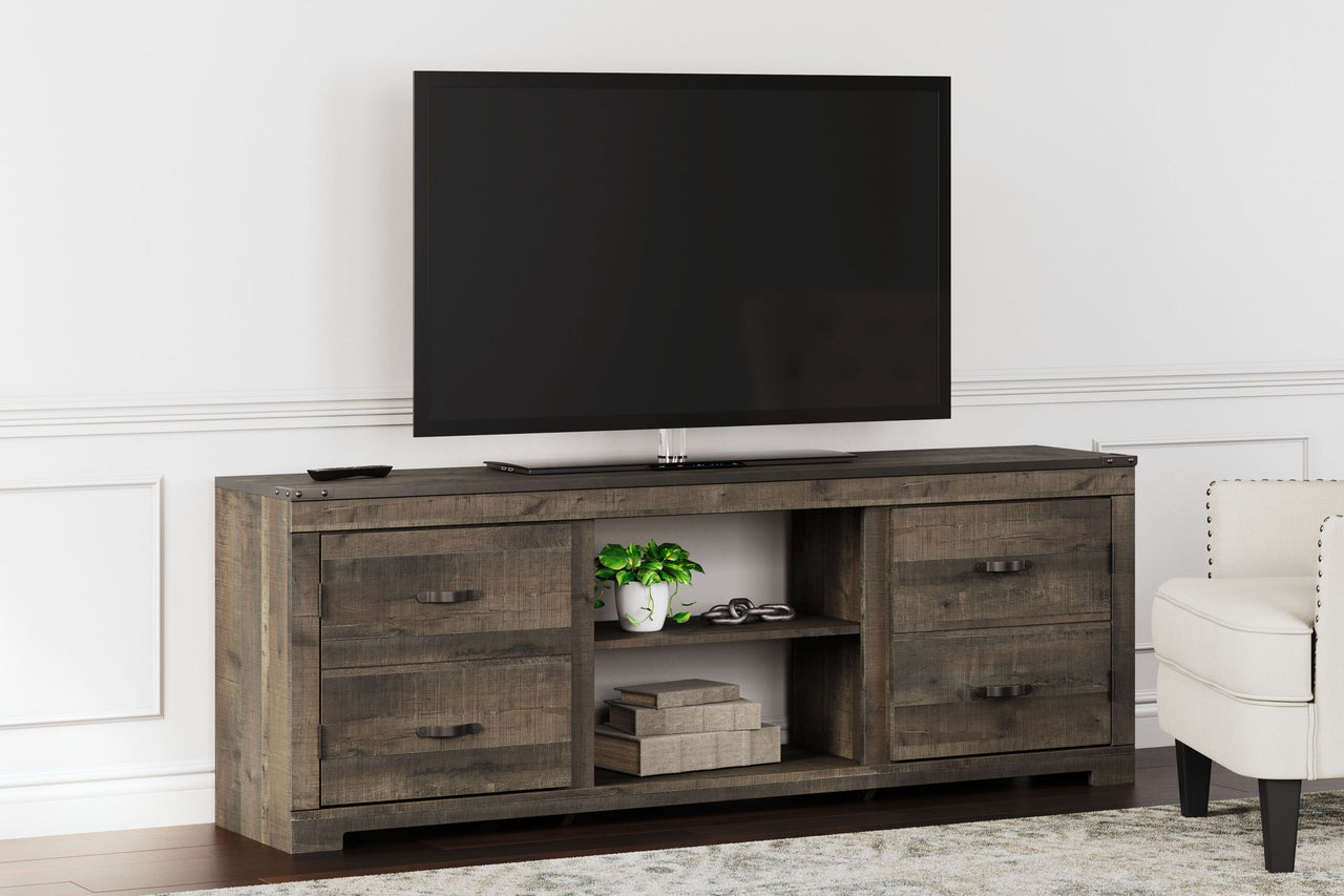 Trinell - Brown - 72" TV Stand W/Fireplace Option - Tony's Home Furnishings