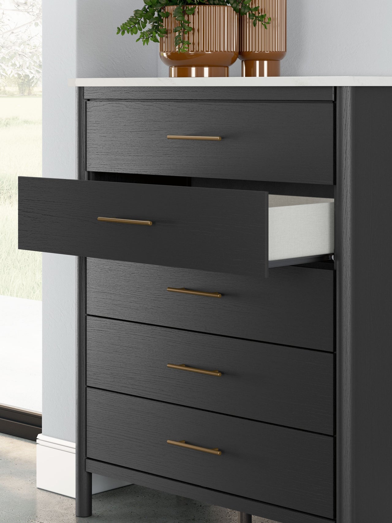 Cadmori - Five Drawer Wide Chest - Tony's Home Furnishings