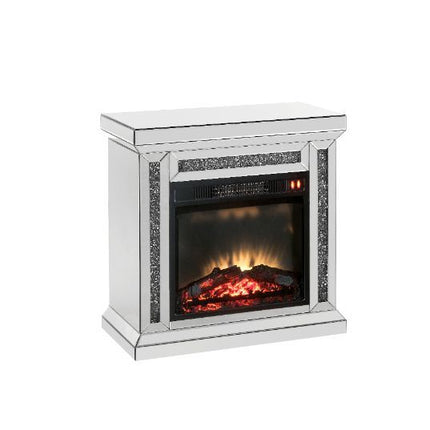 Noralie - Fireplace - Mirrored & Faux Diamonds - 29" ACME 