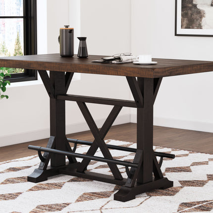 Valebeck - Rect Dining Room Counter Table With Wine Rack Signature Design by Ashley® 