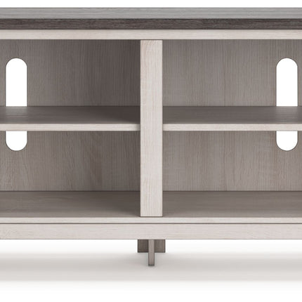 Dorrinson - Two-tone - Medium Corner TV Stand Signature Design by Ashley® 