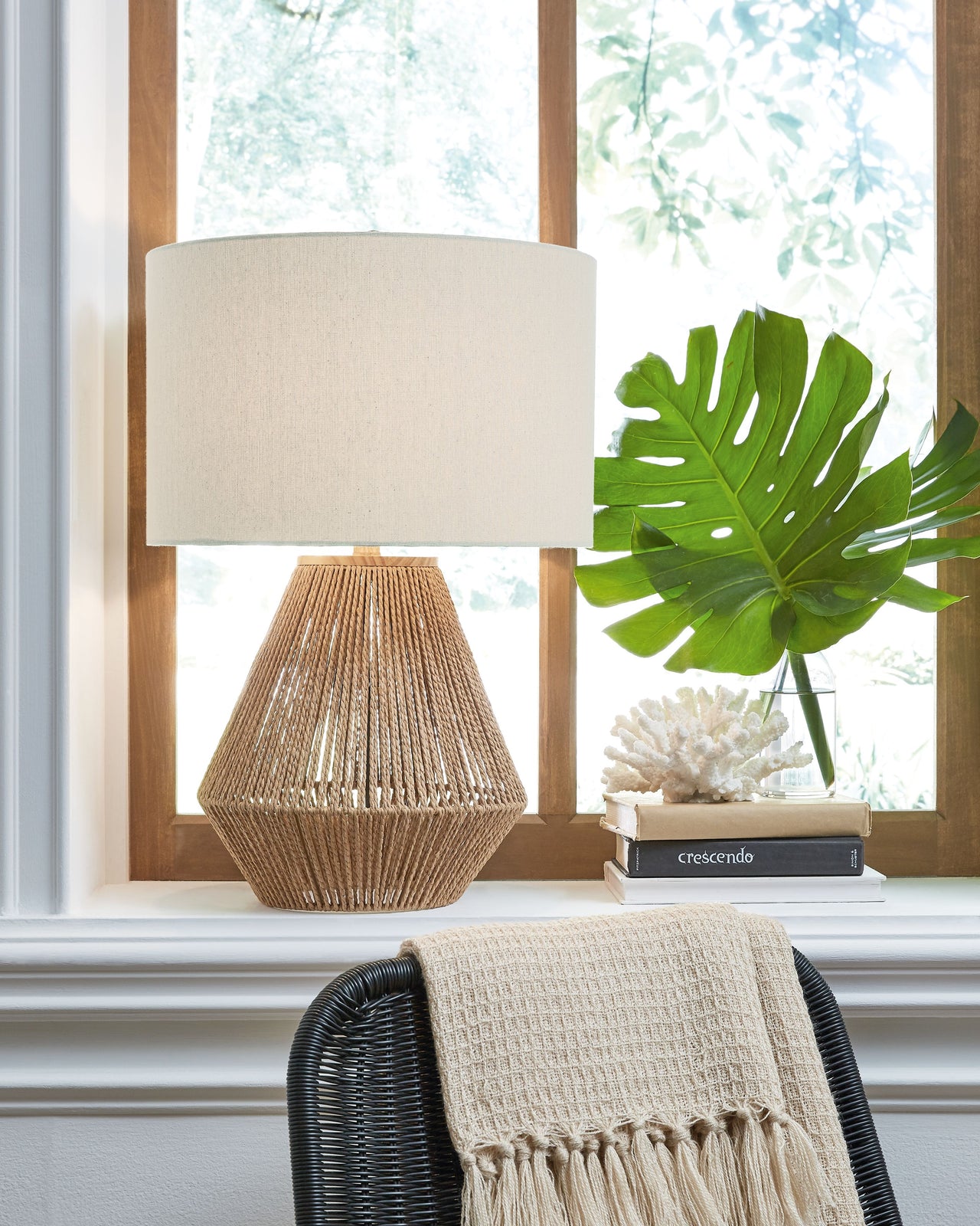 Clayman - Natural / Brown - Paper Table Lamp - Tony's Home Furnishings