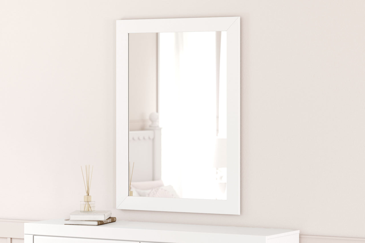 Mollviney - White - Bedroom Mirror - Tony's Home Furnishings