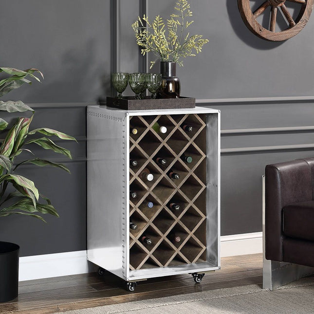 Raini - Wine Cabinet - Aluminum - Tony's Home Furnishings