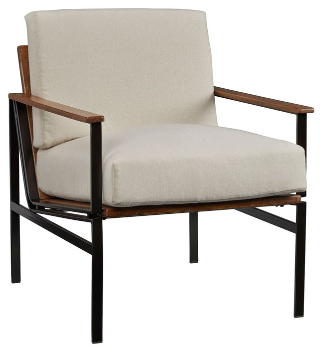 Tilden - Ivory / Brown - Accent Chair Ashley Furniture 