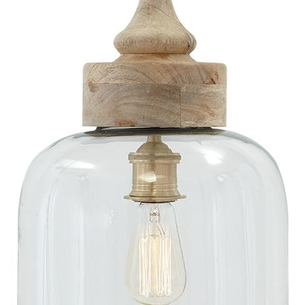 Faiz - Transparent - Glass Pendant Light Ashley Furniture 