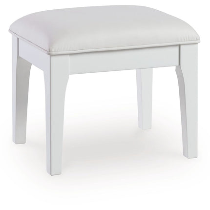 Chalanna - White - Vanity Stool Signature Design by Ashley® 