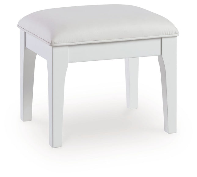 Chalanna - White - Vanity Stool Signature Design by Ashley® 