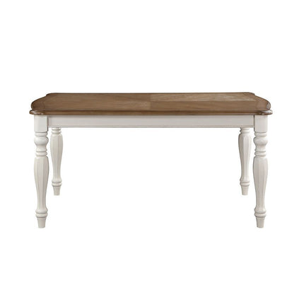 Florian - Dining Table - Oak & Antique White ACME 