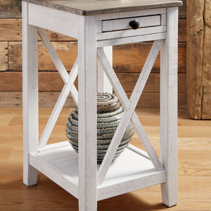 Adalane - White / Gray - Accent Table Ashley Furniture 