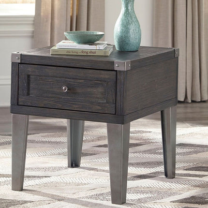 Todoe - Dark Gray - Rectangular End Table Ashley Furniture 