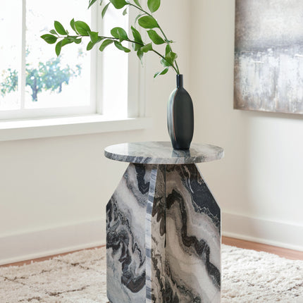 Wrenlane - Black / White / Taupe - Accent Table Signature Design by Ashley® 