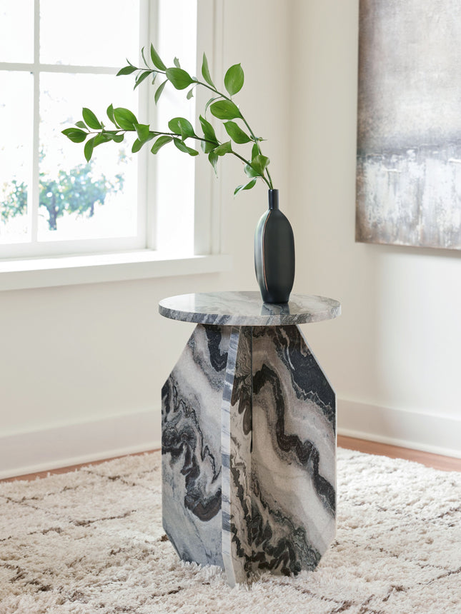 Wrenlane - Black / White / Taupe - Accent Table Signature Design by Ashley® 